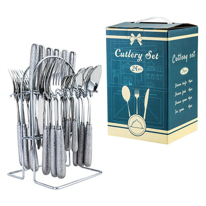 24 Pcs Stainless Steel Cutlery