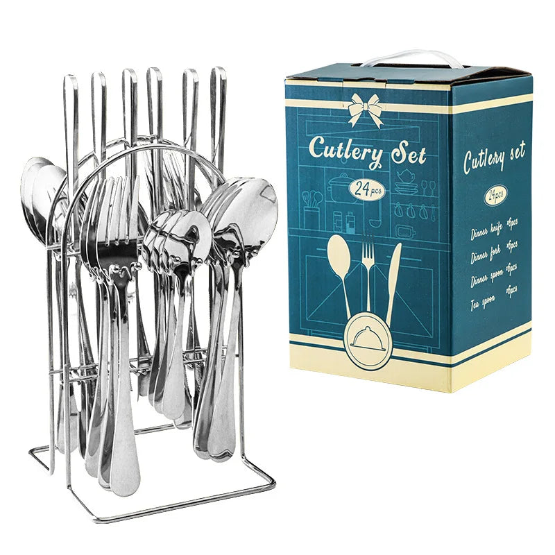 24 Pcs Stainless Steel Cutlery