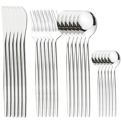 24Pcs Stainless Steel Cutlery Sets - An Exceptional Gift