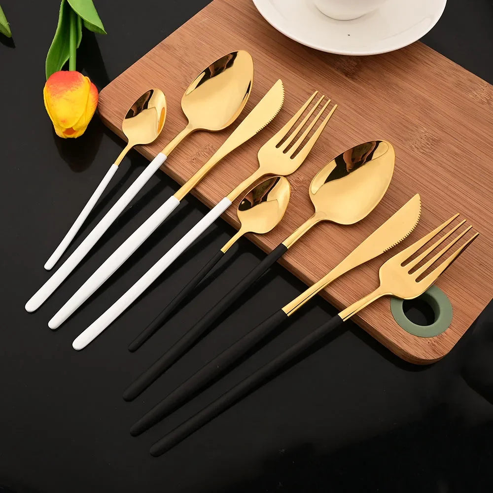 24Pcs Premium Stainless Steel Cutlery