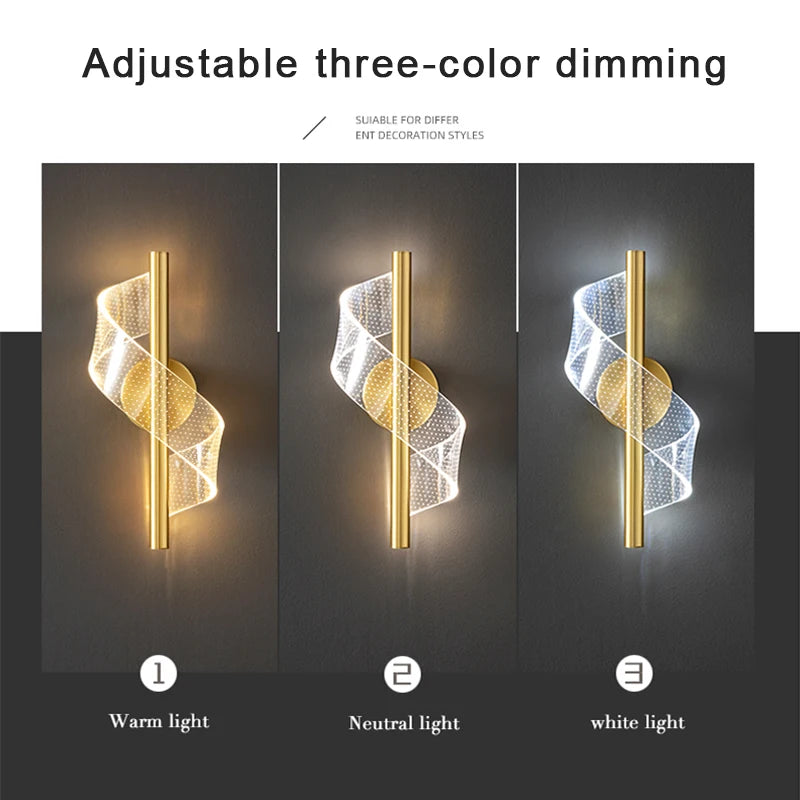 Luxurious LED Wall Sconce Lamp Indoor Lighting For Home