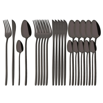 24Pcs Premium Stainless Steel Cutlery